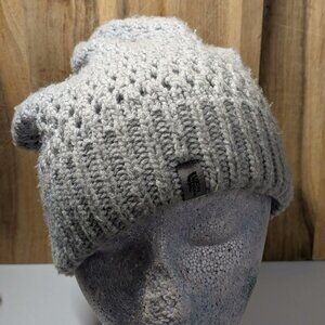 The North Face Womens Cable Knit Beanie Hat Acrylic Gray One Size